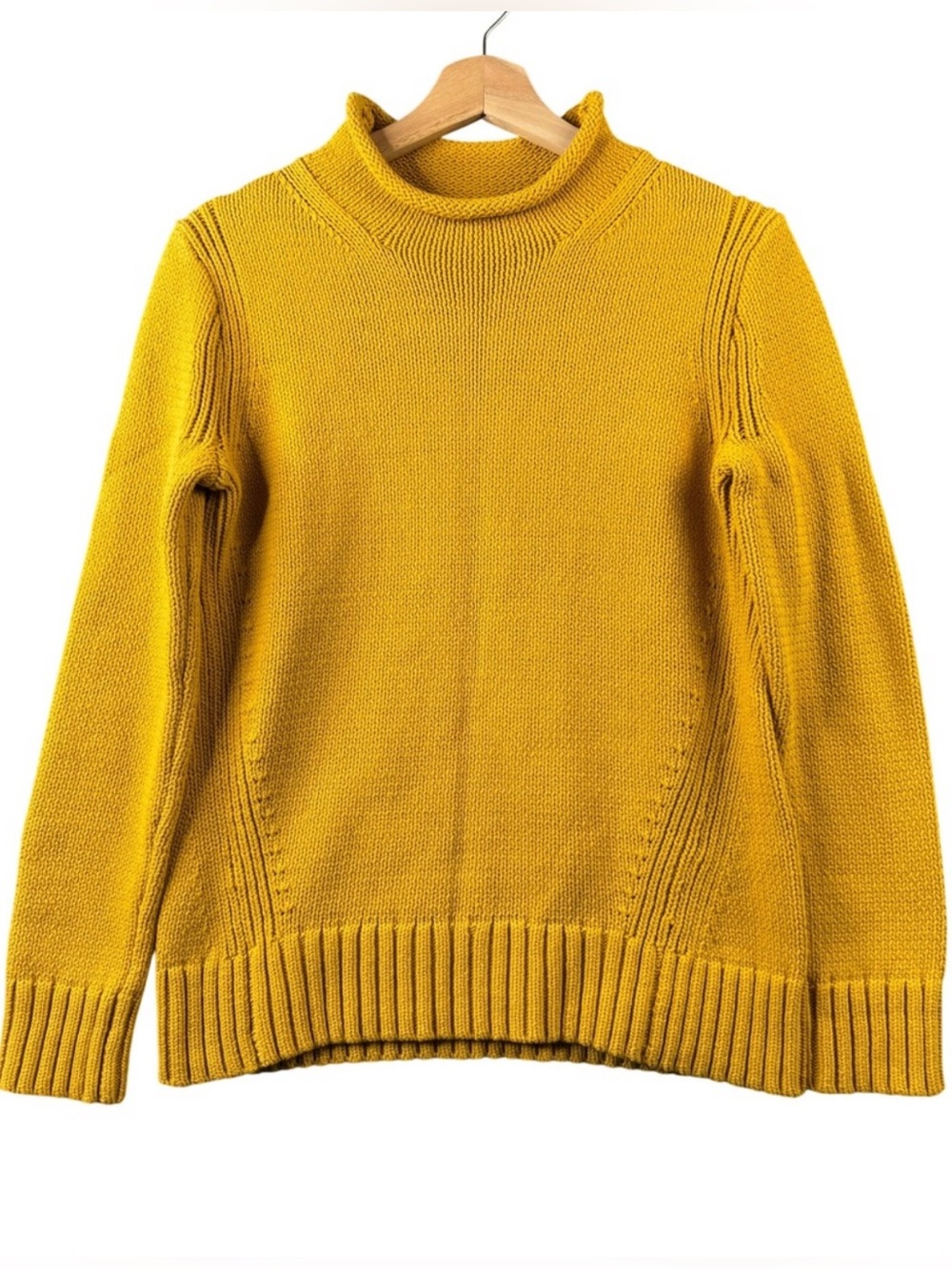 ❤️ J Crew Always XS Women’s Mustard Yellow Mock Turtleneck Cozy Sweater (B9)